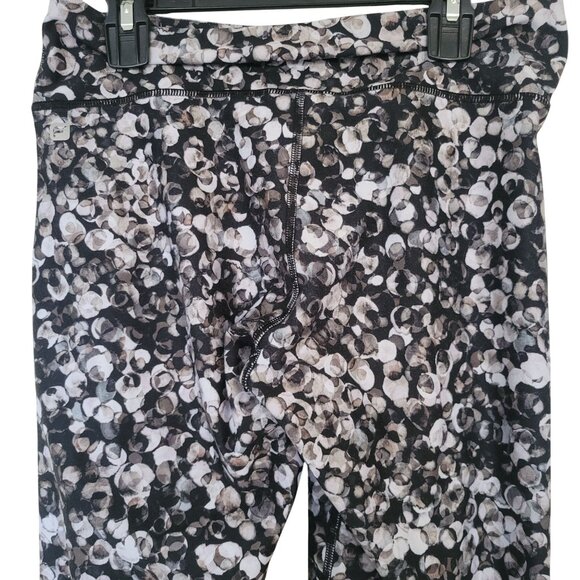 Fabletics Womens Black & White Floral Leggings S Polyester Stretchy Athletic Pan - Picture 5 of 6